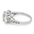 thumbnail image 3 of AFFY 3.24CT Moissanite Diamond 3 Stone Engagement Ring For Women 14K Solid White Gold-9.5, 3 of 7