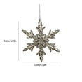 thumbnail image 3 of Fiudx Colgante de Copo de Nieve Navideño, Decoración Dorada Brillante, Material Irrompible, Versátil para Árbol o Corona, Ambiente Festivo, 4 Tamaños Disponibles, 1 Pieza Por Juego, 3 of 6