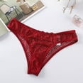 thumbnail image 2 of UAYOTSE Women Underwear Floral Lace Thongs Mid Waist Panties Briefs,M Red, 2 of 5