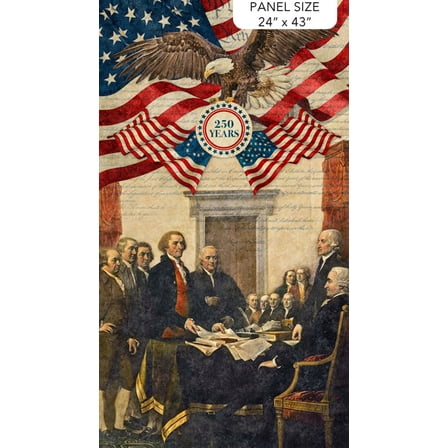 24" X 43" Panel America 250 Celebrating Independence Day 1776 USA Bald Eagle Flag Patriotic Northcott Cotton Fabric Panel (DP28365-12)