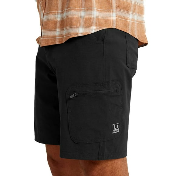 Pantalones cortos de pesca HUK Standard Next Level 10.5 para hombre, color negro