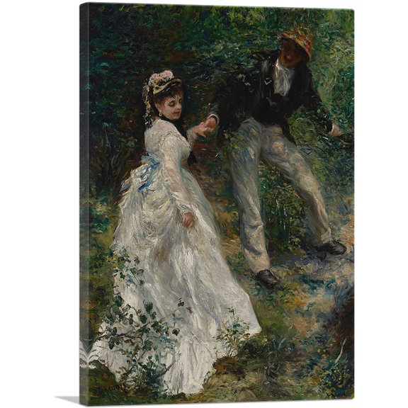 ARTCANVAS La Promenade 1870 Canvas Art Print by Pierre-Auguste Renoir - Size: 60" x 40" (1.50" Deep) (3-Piece)