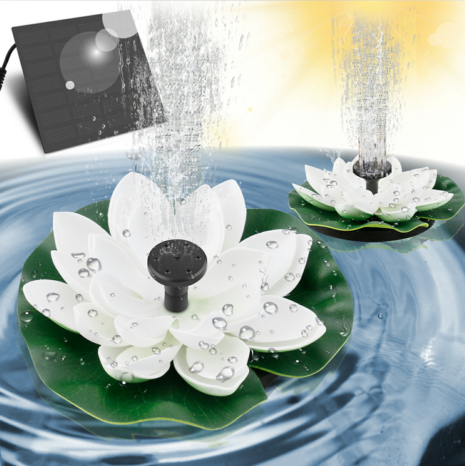 Pool,Outdoor And Backyard Summer Lotus Solar Fountain,Free Standing Portable Floating Solar Bird Bath Fountain Pump With 6 Nozzles For Bird Bath,Garden,Pond Pool,Outdoor And Backyard Summer Lotus Solar Fountain,Free Standing Portable Floating Solar Bird Bath Fountain Pump With 6 Nozzles For Bird Bath,Garden,Pond