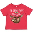 thumbnail image 3 of Inktastic My Great Aunt Loves Me Cute Sloth and Baby Boys or Girls Toddler T-Shirt, 3 of 5