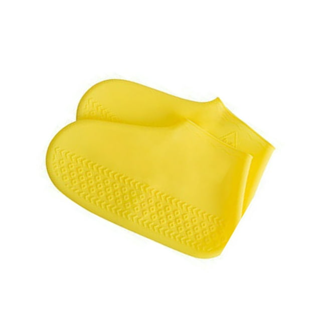Minnieouse 1 par de fundas de silicona para zapatos, inodoro, Flexible, plegable, elegante, Color sólido, a prueba de fugas, portátil, elástico, bota de Accesorios de calzado Amarillo L Minnieouse AP012017-18