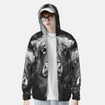 thumbnail image 2 of Gaeub Geometric Bull Design Men's and Women's UPF 50+ Long-Sleeved Sun Protection Clothing, Fishing Shirt Long Sleeve Zip-XX-Large, 2 of 7