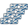 thumbnail image 3 of 4 Pcs SKYSONIC Faucet Absorbent Mat Dolphins Bubbles Washable Counter Drying Pads Behind Faucet for Kitchen Bathroom, 3 of 7