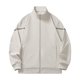 thumbnail image 3 of pstuiky mangas largas para hombre, Sudadera tipo cárdigan con cremallera y cuello alto de manga larga de color liso para hombre top de hombre xxxl, 3 of 8