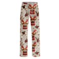 thumbnail image 4 of Women's Fashion Christmas Printed Plush Casual Pants, Long Trousers with Soft Material for Winter Wear, Festive Design for Holiday Season,Red,XS, 4 of 5