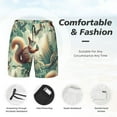 thumbnail image 3 of Haiem Forest squirrel surreal Mens Swim Trunks with Compression Liner 2 in 1 Swimming Shorts Stretch Swimwear Quick Dry,Board Shorts-Large, 3 of 9
