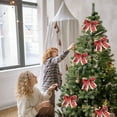 thumbnail image 2 of Twfbrm Christmas Plaid Tree Bows Decorations, Double Layered Linen Bowknot Wreath Bow for Christmas Garland Tree, Crafts, Wrapping, Wreath Xmas Hanging Ornaments Decor Clearance, 2 of 4