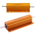 thumbnail image 1 of 2 Pcs Résistance de Puissance en Aluminium Doré 100W - 1 Ohm 1R & 10 Ohm 10R, 1 of 7