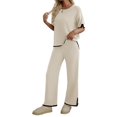 thumbnail image 2 of Short-Sleeved Knitted Trousers Suit M, 2 of 7