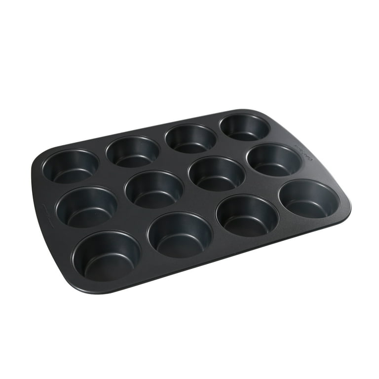 Baker's Secret 12cup Muffin Pan Cupcake Nonstick Pan - Carbon Steel Pan  Muffins Cupcakes 2 Layers Non Stick Coating Easy Release Dishwasher Safe  DIY Bakeware Baking Supplies - Advanced Collection 