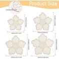thumbnail image 2 of 4 PCS Boho Wooden Hollow Flower Pendant Flower Carved Design Wall Hanging Art Woven Rattan Texture Wall Sign Decoration for Home Office Garden Restaurant Living Room Bedroom DIY, 2 of 6