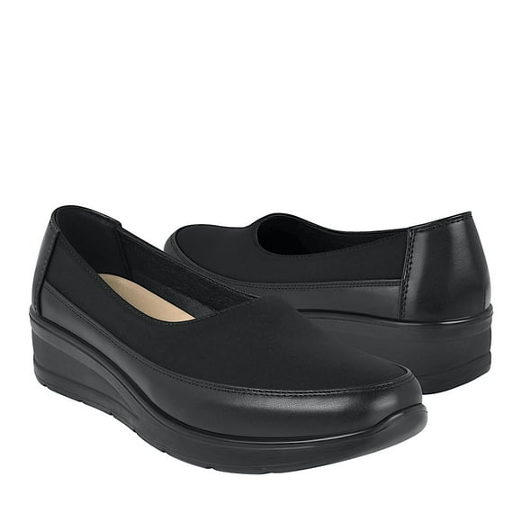 Zapatos Dama Comfort Fit 26448 Textil Negro