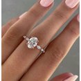 thumbnail image 3 of solitaire jewels 1.5CT Oval Moissanite Hidden Halo Engagement Ring For Women, 14K Rose Gold, 3 of 6