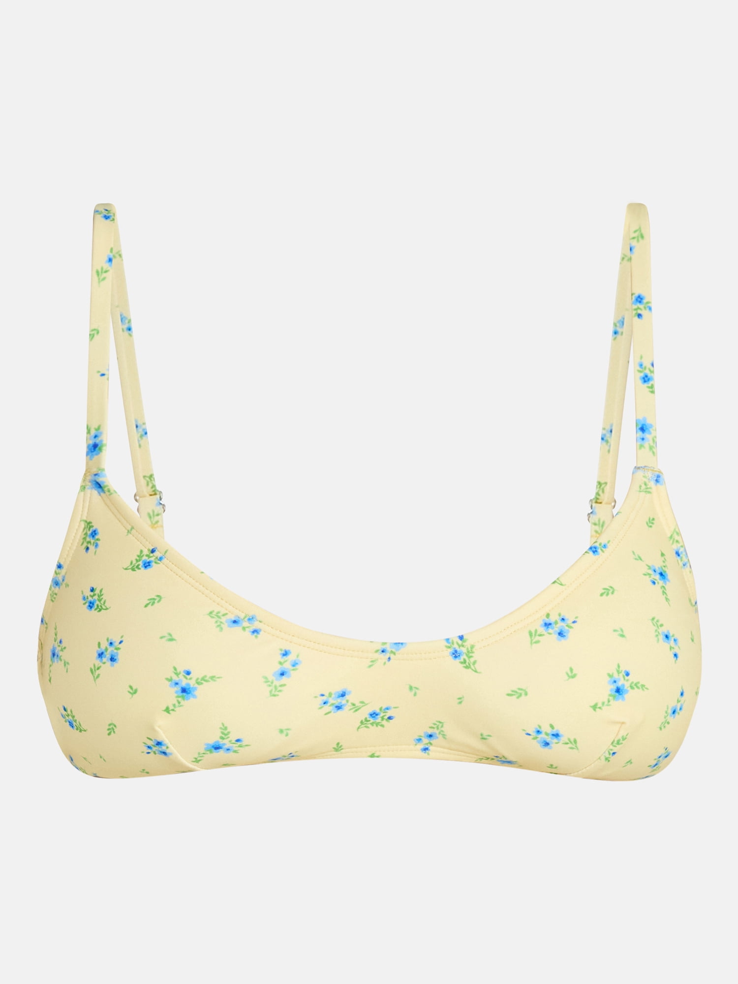 No Boundaries Femme Floral Bralette Bikini Top, Women's XXS-XXL