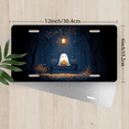 thumbnail image 2 of 1 Pcs 2D Flat License Plate Covers & Frames, Ghost on Bench For Decorative Front, Waterproof For Decoration Aluminum License Plate Covers & Frames Cover For Men Women, 12" X 6", 2 of 6