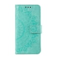thumbnail image 4 of Allytechgroup Flip Cover Case for Samsung Galaxy S25+ Plus, Mandala Embossed Stand Cards Holder Folio Flip Cover Shockproof Hand Wrist Phone Case for Samsung Galaxy S25+, Green, 4 of 7