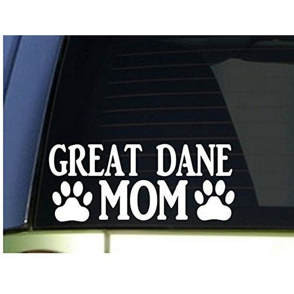 Great Dane Mom sticker *H339* 8.5 inch wide vinyl german mastiff harlequin