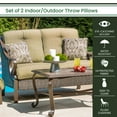 thumbnail image 3 of Hanover Medallion Indoor/Outdoor Throw Pillow, Decorative, Set of 2, Meadow Green - HANTPMED-MDW-2, 3 of 6