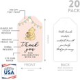thumbnail image 2 of Koyal Wholesale Classic Winnie The Pooh Baby Shower Decorations, Pink Thank You for Celebrating with Us Tags  20 Pack, 2 of 4