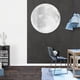 thumbnail image 2 of Pegatinas de luna luminosas de 30 cm de diámetro para ventana, que brillan en la oscuridad, para pared, para puerta, habitación infantil, cafetería (plateadas, verdes), 2 of 7