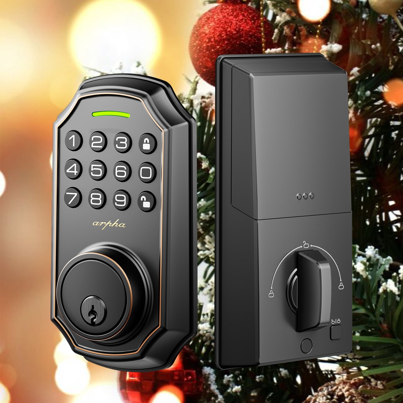 ARPHA Zinc Alloy Keyless Entry, Auto Lock Keypad Deadbolt