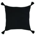 thumbnail image 4 of LR Home Ox Bay Hand-Woven Black Solid All-Natural Cotton Pillow Cover, 4 of 10