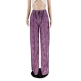 thumbnail image 2 of Gibobby pantalones negros mujer Pantalones informales de felpa para mujer, pantalón de talla grande, holgado, con estampado, cintura alta elástica con bolsillo, pantalones de pierna ancha (Morado, L), 2 of 3
