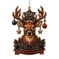 thumbnail image 2 of 250th Anniversary Christmas Ornament 2026, Patriotic Metal 250 Anniversary USA Merchandise, 1776-2026 Commemorative Keepsake for Christmas Tree, Wreath and Mantel Decor(A), 2 of 6