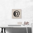 thumbnail image 2 of ARTCANVAS Beige Black Line Alphabet At Sign Symbol Canvas Art Print - Size: 12" x 12" (0.75" Deep), 2 of 9
