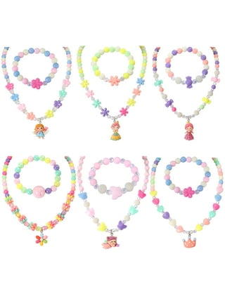 PinkSheep 12Pcs Kids Jewelry Set, Girls BFF Friendship Rainbow