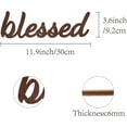 thumbnail image 2 of 1pc Cutout Sign Blessed Wooden Wall Art Decor Wood Word Sculpture Signs Rustic Farmhouse, 2 of 9