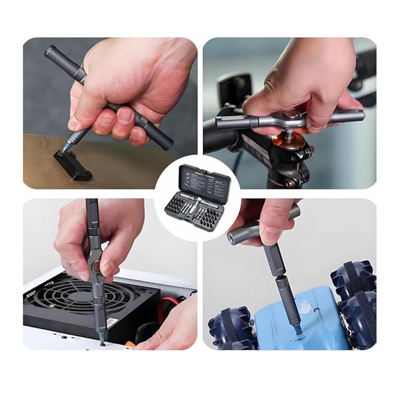 40-in-1 Magnetic Ratchet Screwdriver Set | Multi-Bit Tool Kit With Detachable Handle For Computer, Bike & Furniture DIY