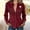 A1 Wine, variant on Western Shirts for Women 2026 Vintage Long Sleeve Suede Cow Shirts Plus Size Casual Spring Fringe Tops Fringe V Neck Shirt Cowl Tassel Outfit Solid Color Suede Fringe Tassel Spring Fall Shirt