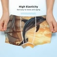 thumbnail image 3 of Yiaed Sailing Dancing Dolphin Print Boys' Boxer Briefs Cotton Casual Stretch Comfort Boys Boxers - Kids Boxer Briefs Underwear for Boys (6-18)-Medium, 3 of 5