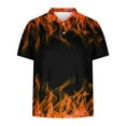 thumbnail image 5 of WAENQINLA Golf Shirts for Men Fashion Flame 3D Printed Lapel Collared Shirt with Button Casual Short Sleeve Pullover Tops, 5 of 5