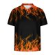 thumbnail image 3 of Camisetas de Manga Corta de los Hombres Casual Gradiente Solapa Botón Arriba Camiseta, Top Ligero para el Hogar, Uso Diario Y Cómodo, 3 of 5