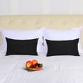 thumbnail image 2 of Unique Bargains 2-Pack Canvas Solid Decorative Throw Pillow Cover 12" x 20" Black, 2 of 7