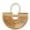 A, variant on Handmade Semicircle Bamboo Bags for Women, Large Capacity Bamboo Straw Handbag with Pearl Handle for Summer Beach Travel Work Shopping