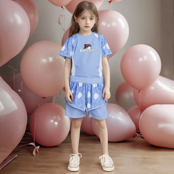 Swimsuits For Girls' Swimsuit Two Piece Kid Swimsuit Girls Water Sport Shorts Upf 50 Sun Bathing Suits Bathing Suit For Kids