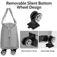 thumbnail image 4 of HUGFEGWE Rolling Duffle Bag with Wheels and Handle, Expandable Foldable Luggage Bag, Dry and Wet Separation Rolling Bag, Zipper Rolling Bag for Gym,Camping,Travel Grey CJB91-50535, 4 of 9