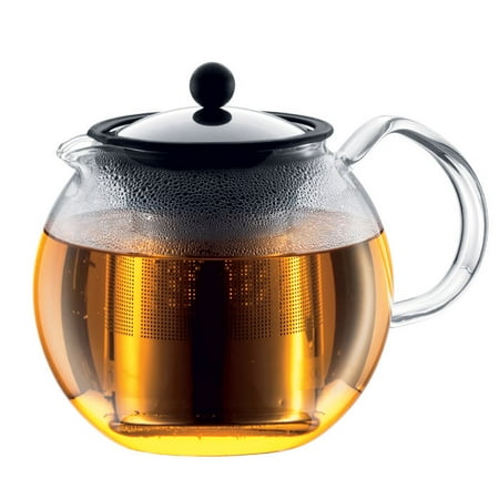 Assam Tea Press with Stainless Steel Filter, 34 Oz., Chrome