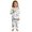 White, variant on Cozy Themed Pajama For Girls Long Sleeve Top And Pants Cute Cartoon Doodle Print Soft Holiday Sleepwear For Kids Family Matching Outfit Festive Loungewear