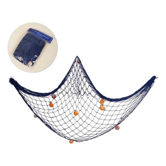 QEQEKAKA Handmade Mediterranean Cotton Fishnet Wall Hanging, Natural Nautical Fishing Net Decor with Seashells,DIY Photo Display Rope Net for Bedroom Living Room Beach Party Boho Coastal Decoration