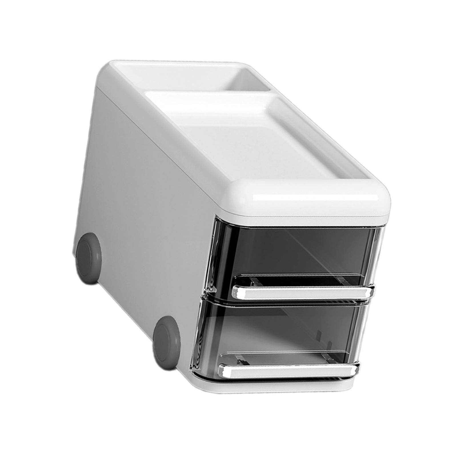 kowaku Desk Organizers Table Display Stand Car Shaped Office Tabletop Organization Versatile Accessories Storage Rack for Countertop White