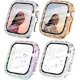 thumbnail image 1 of 4 Pack Compatible with Apple Watch 38mm Case Cover with Screen Protector,Crystal Bling Case Diamond Protective Face Cover Rhinestone Covers Bumper for iWatch Series 7 6 5 4 3 2 1 SE Girl, 1 of 5