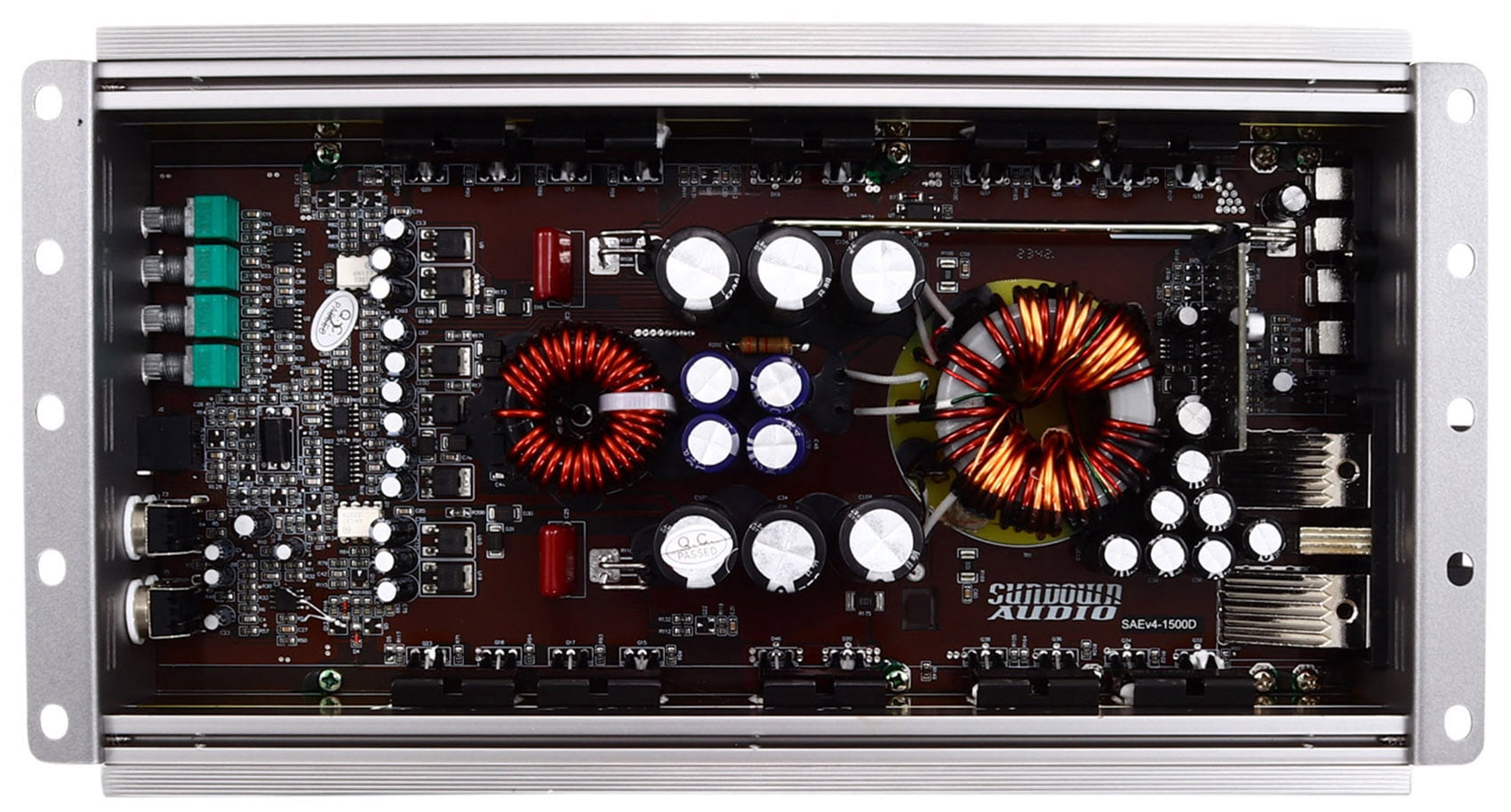 Sundown Audio SAEv4-1500D Monoblock Class D Car Amplifier with Wired Remote Control and Variable Phase Shift Black